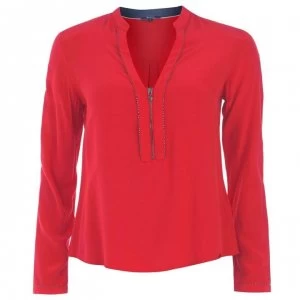 Image of Salsa Salsa V Zip Blouse Womens - 7039