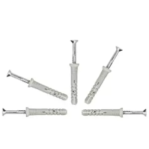 Image of Nylon Hammer Wall Plug Window Door Frame Concrete Brick - Size 10x100mm - Pack of 10