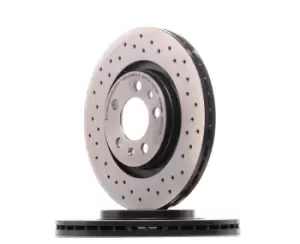 Image of PAIR BREMBO BRAKE XTRA DRILLED DISCS 09.7012.1X