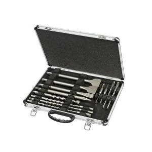 Image of DEWALT DT9670 SDS Plus Drill & Chisel Set in Aluminium Case, 15 Piece