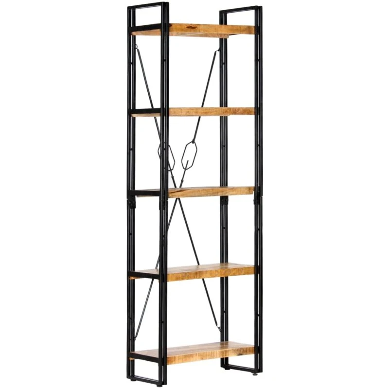 Image of VIDAXL 5-Tier Bookcase 60x30x180cm Solid Mango Wood vidaXL 286582