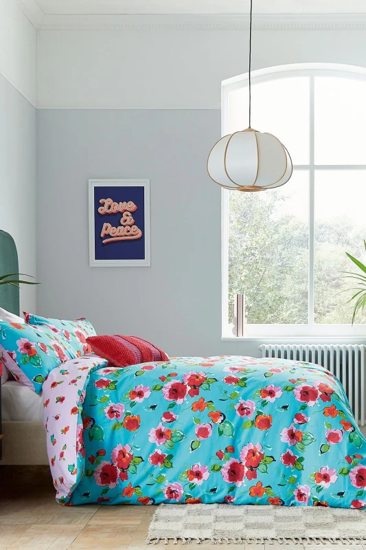 Image of Helena Springfield Helena Springfield 'Rosie' Cotton Duvet Cover Set Size: Double Multi Double Unisex 5016709702188