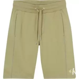 Image of Calvin Klein Jeans Monogram Logo Sweat Shorts - Green