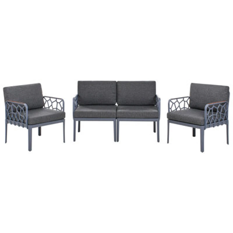 Image of Beliani Garden Sofa Set 4 Seater Eriche Dark Grey