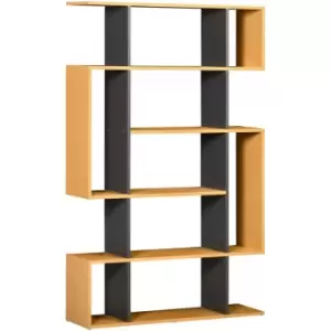 Image of Homcom - 5-Tier Bookshelf Freestanding Decorative Storage Shelves for Home Natural