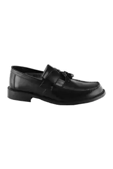 Image of Toggle Saddle Hi-Shine Leather Loafers