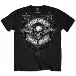 Image of Avenged Sevenfold Stars Flourish Mens Black T-Shirt: Large
