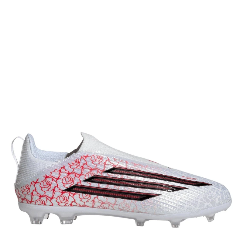 Image of adidas F50 Childrens League Laceless Multi-Ground Boots White/Blk/Red male 1 (33)