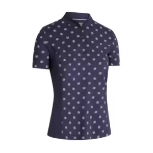 Image of Callaway Print Polo Shirt Womens - Blue