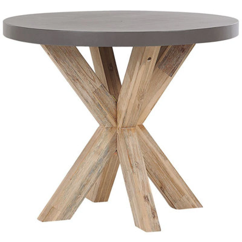 Image of BELIANI Garden Dining Table OLBIA 90cm 90cm Concrete Grey 263248