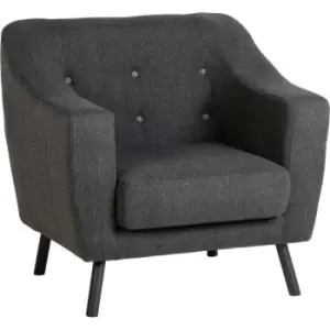 Image of Seconique - Ashley Dark Grey Fabric Armchair
