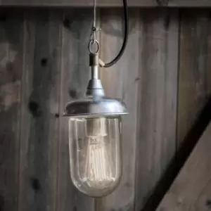 Image of Garden Trading St Ives Outdoor Harbour Outdoor Pendant Light - Galvanised Steel