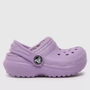 Image of Crocs lilac classic lined clog Girls Toddler Sandals