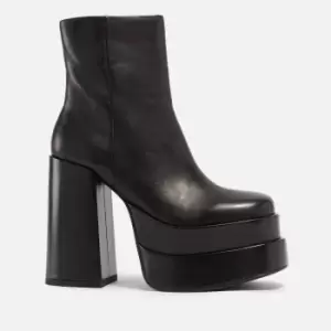 Image of Steve Madden Cobra Leather Platform Boots - UK 7
