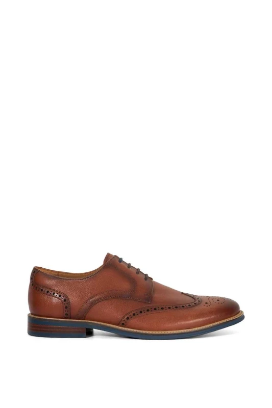 Image of Dune London Dune London Men 'Stanford' Leather Lace Up Shoes Size: 11 Tan 11 Male 5050808577346