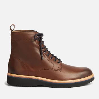 Image of Ted Baker Mens Linton Leather Lace Up Boots - Brown - UK 8