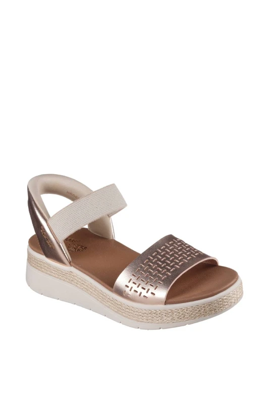 Image of Skechers Womens BOBS Sun Ray Sandal in Rose Gold Size: 4 Rose Gold Female 4