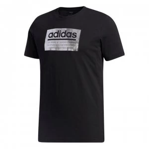 Image of adidas Mens Graphic Foil Box T-Shirt - Black/Silver