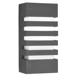 Image of Searchlight Outdoor Grilled Wall Light, Grey