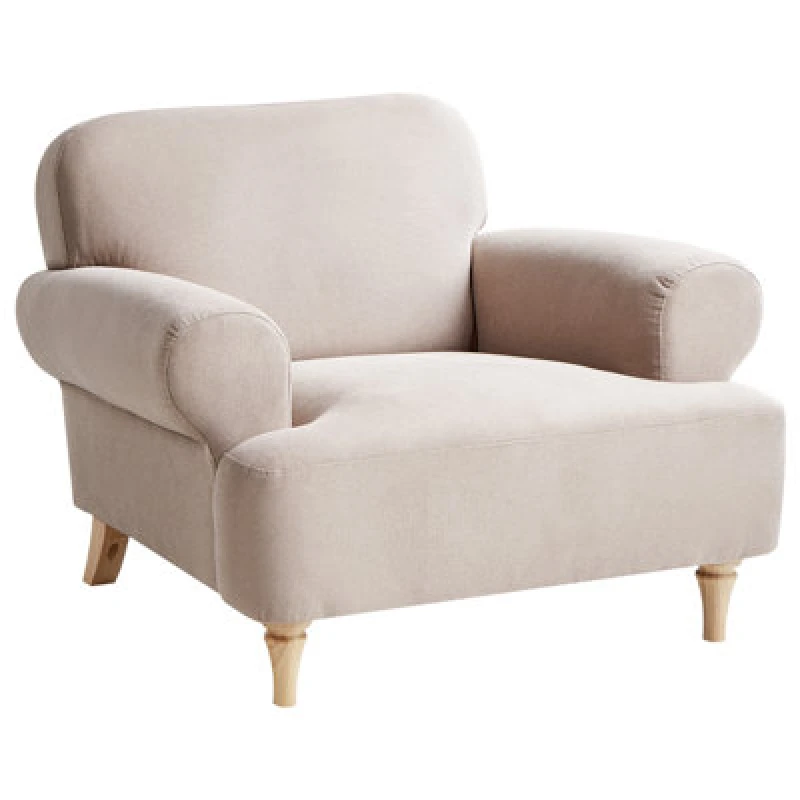 Image of Beliani Fabric Armchair Taupe Kiberg