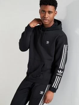 Image of adidas Originals Lock Up Hoodie - Black, Size 2XL, Men