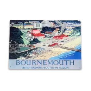 Image of British Railways Retro Advertising Bournemouth Vintage Metal Sign