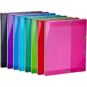 Image of Exacompta Filing Box 59670E A4 Assorted Polypropylene 25 x 33cm Pack of 8