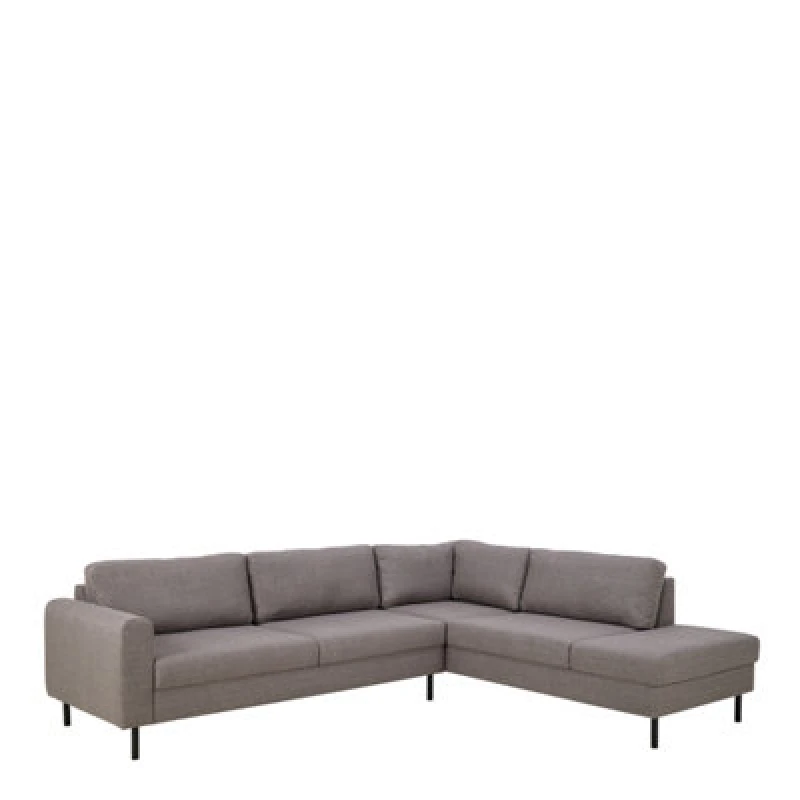 Image of Furniture To Go Omaha Right Hand Facing Corner Sofa In Light Grey Brown Fabric