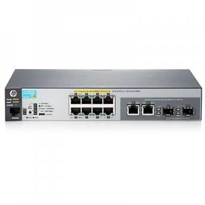 Image of HPE Aruba 2530 8G PoE+ Managed L2 Gigabit Ethernet (10/100/1000) Black 1U Power over Ethernet (PoE)