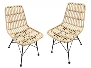 Image of LPD Hadley Set of 2 Rattan Dining Chairs