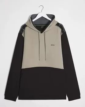 Image of BOSS Black Colourblock Hoodie