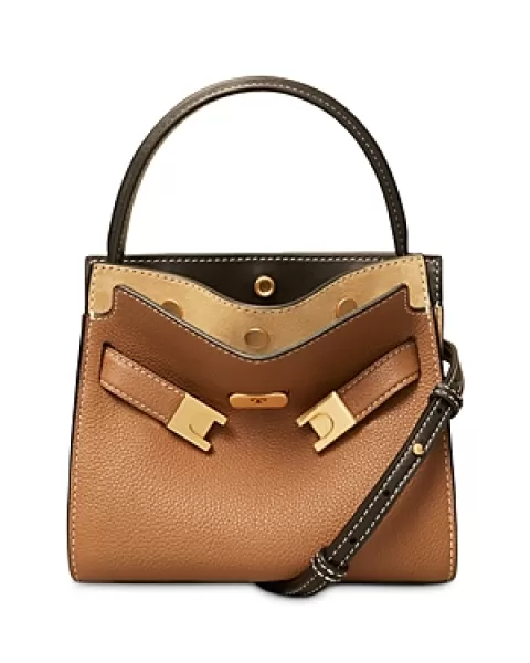 Image of Tory Burch Lee Radziwill Pebbled Petite Double Bag