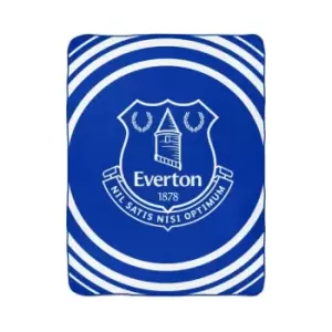 Image of Everton FC Fleece Pulse Blanket (One Size) (Royal Blue/White)