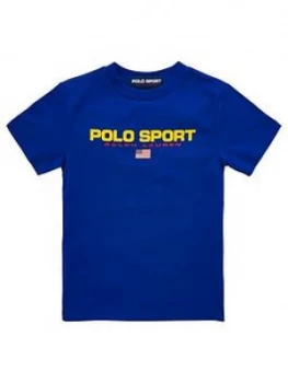 Image of Ralph Lauren Boys Polo Sport Short Sleeve T-Shirt - Bright Blue