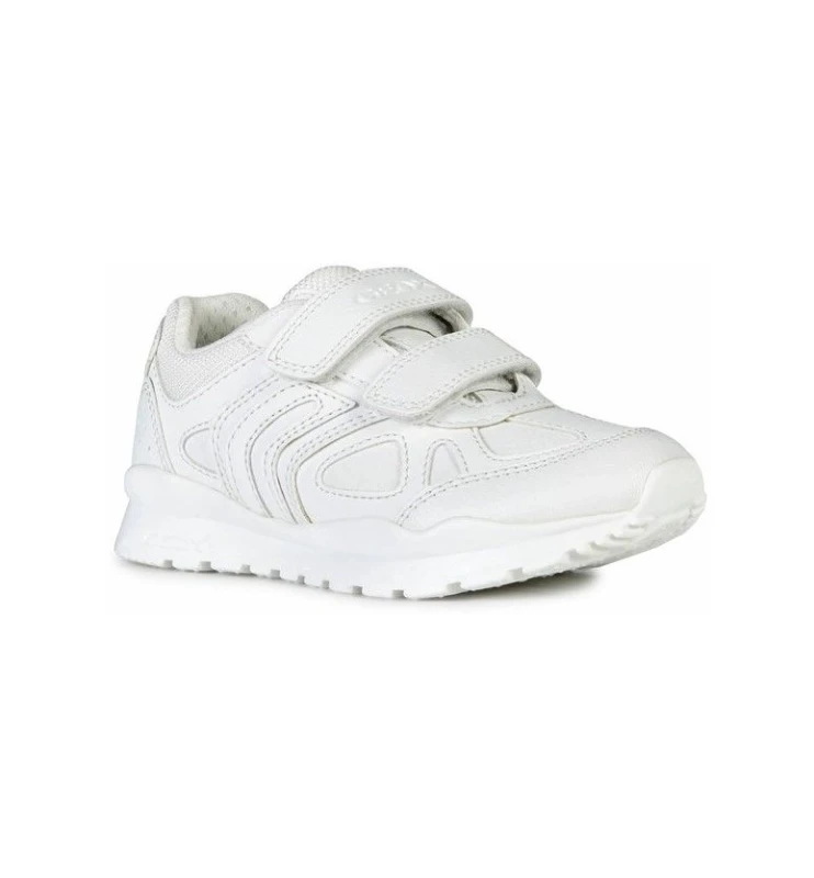 Image of Geox Boys Pavel Breathable Resistant School Trainers Shoes UK Size 13 (EU 32) White GEO025-WHITE-13