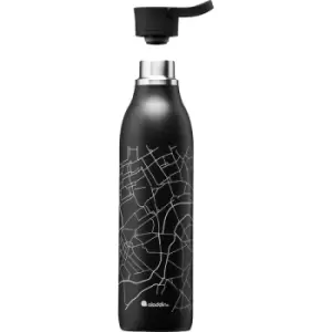Image of Aladdin Cityloop Thermavac 600ml Stainless Steel Water Bottle - Black City Print
