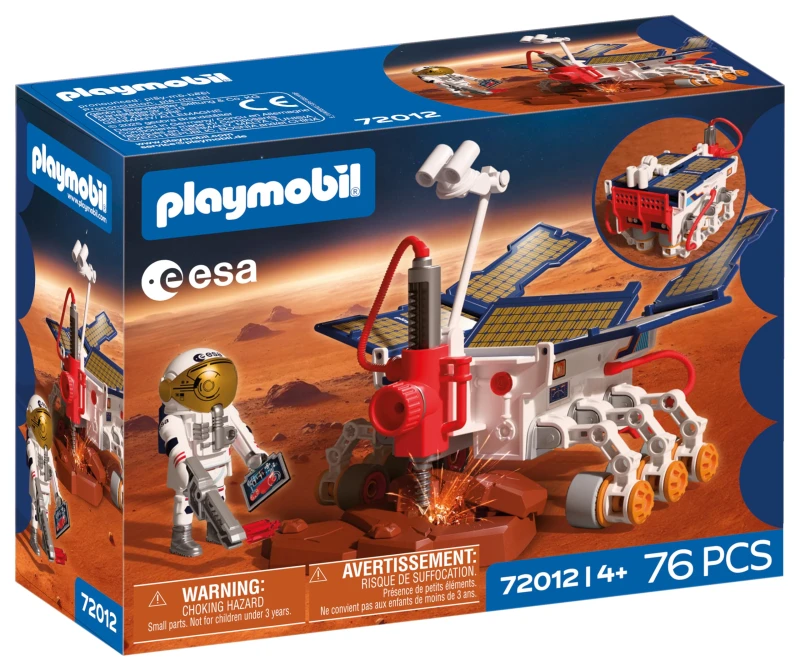 Image of PLAYMOBIL Space ESA Mars Exploration Rover Astronaut - Mobiele Rover met Boor & Zonnepanelen Hoogwaardige ruimtespeelgoedset voor kinderen vanaf 4