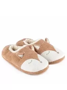 Image of TOTES Novelty Slippers Fox, Rust, Size 5-6, Women