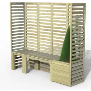 Image of Forest Garden - 6'9 x 19 Forest Modular Wooden Garden Seating Set Number 2 (2.06m x 0.53m) - Natural Timber