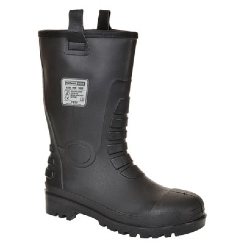 Image of Portwest Neptune S5 CI Waterproof Rigger Safety Boots FW75BKR38 Colour: Black