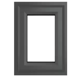 Image of Crystal uPVC Window A Rated Top Opener 610mm x 610mm Clear Glazing - Grey