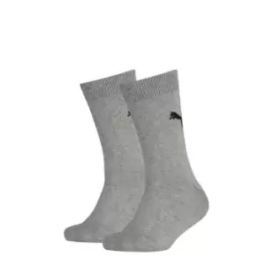 Image of Puma 2 Pack of Easy Road Socks Juniors - Grey
