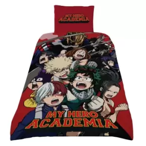 Image of My Hero Academia Reversible Duvet Cover Set (Single) (Multicoloured)