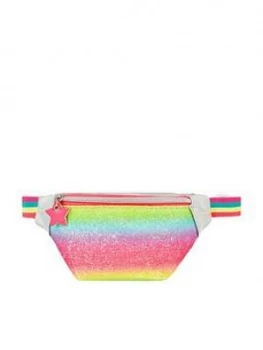 Image of Accessorize Girls Rainbow Glitter Belt Bag - Multi