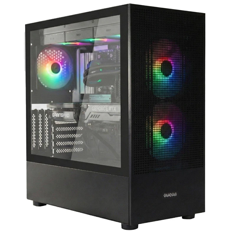 Image of Entity Entity Aegis - Intel Core i7-14700F Nvidia GeForce RTX 5070Ti Gaming PC - Black unisex One Size