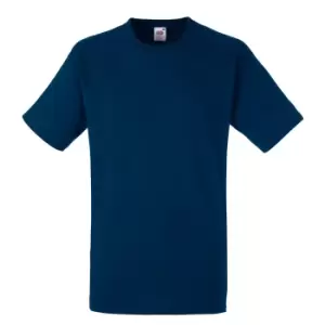 Image of Fruit Of The Loom Mens Heavy Weight BelcoroA Cotton Short Sleeve T-Shirt (M) (Navy)
