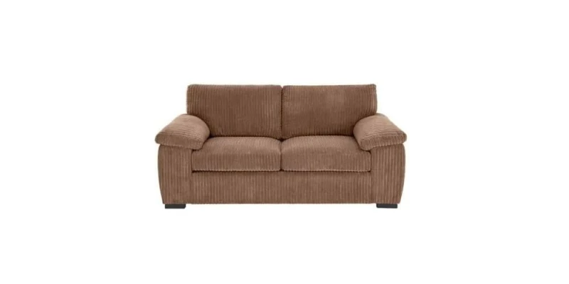 Image of LUXURY LIFE Collingdale Jumbo Cord Fabric 2 Seater Sofa Light Brown