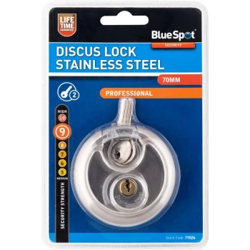 Image of 77026 70mm Discus Lock Stainless Steel - Bluespot
