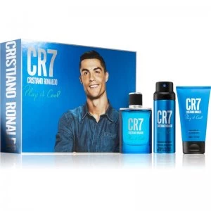Image of Cristiano Ronaldo CR7 Play It Cool Gift Set 100ml Eau de Toilette + 150ml Shower Gel +150ml Body Spray