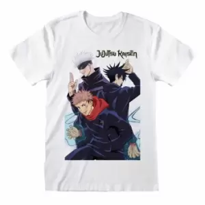 Image of Jujutsu Kaisen Unisex Adult Trio T-Shirt (XXL) (White)